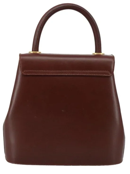 Salvatore Ferragamo Hand Bag Leather Brown Gold Auth mr885 - Picture 3 of 16